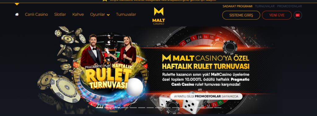 Malt Casino, geniş bir oyun yelpazesi sunar.